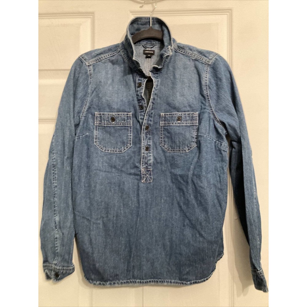 J Crew Jeans 100% Cotton Denim Pullover Top Women’s M Medium
